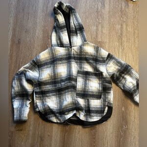 Plaid Pattern Zip Up Hoodie